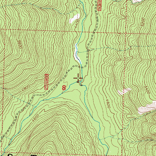 Topographic Map of Slide Creek, MT