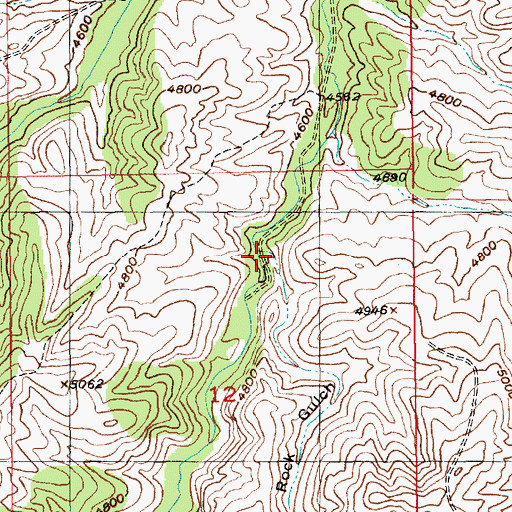 Topographic Map of Slide Rock Gulch, MT