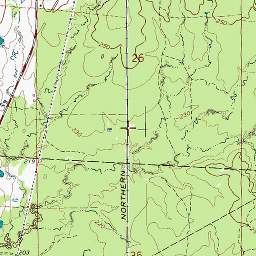 Topographic Map of Paradise (historical), AR
