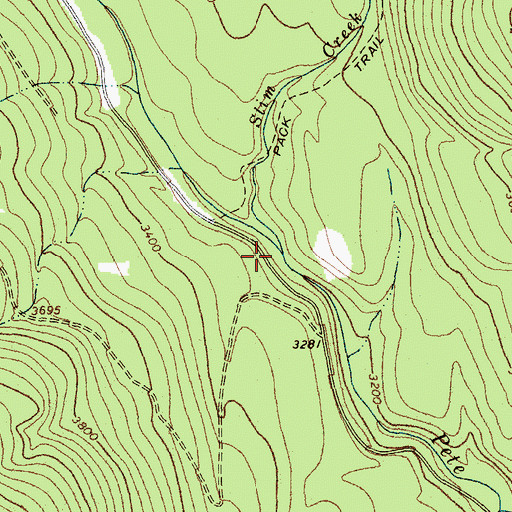 Topographic Map of Slim Creek, MT