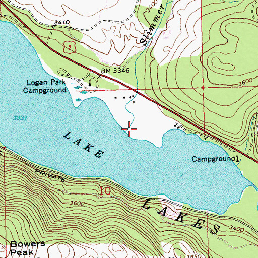 Topographic Map of Slimmer Creek, MT