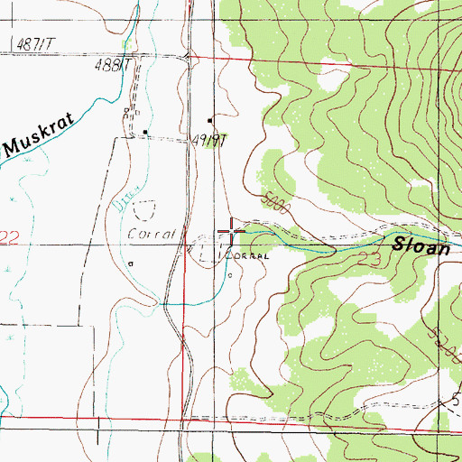Topographic Map of Sloan Gulch, MT