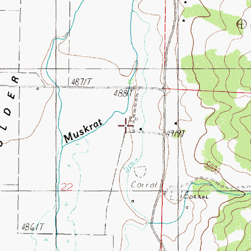 Topographic Map of Sloan Ranch, MT