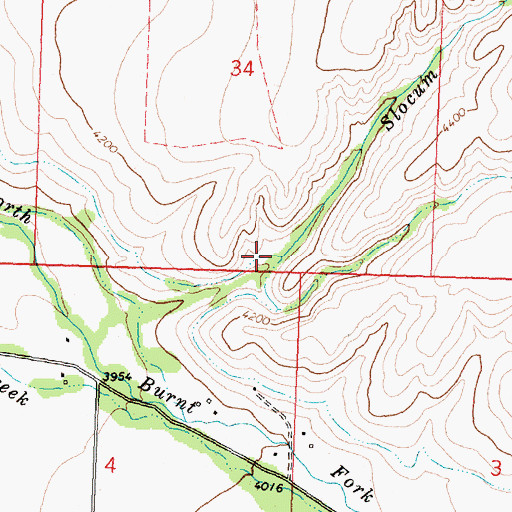 Topographic Map of Slocum Creek, MT