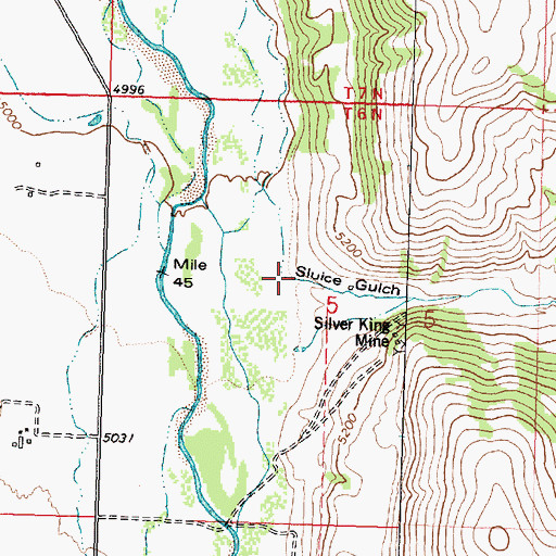Topographic Map of Sluice Gulch, MT