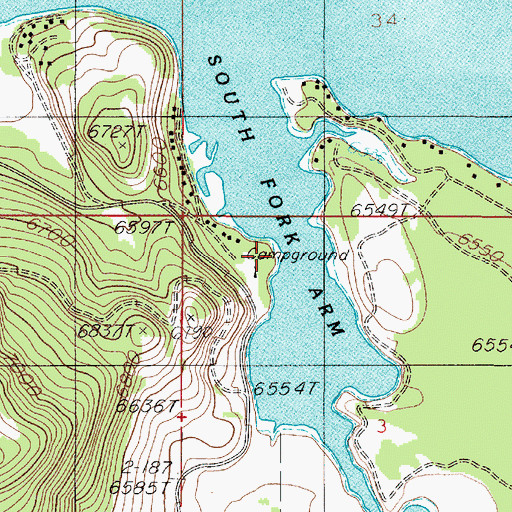 Topographic Map of Slushers Point, MT