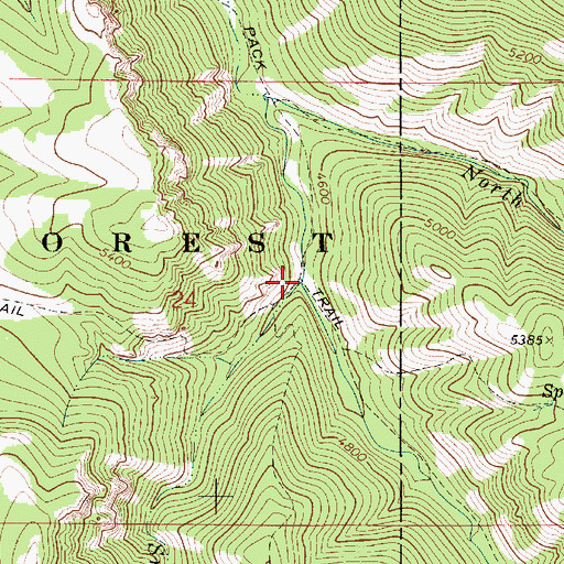 Topographic Map of Smart Fork, MT