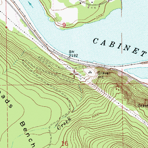 Topographic Map of Smeads Creek, MT