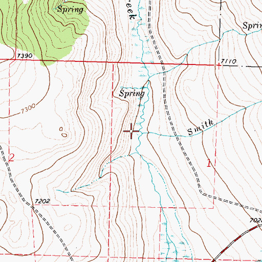 Topographic Map of Smith Creek, MT