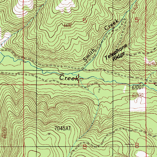 Topographic Map of Smith Creek, MT