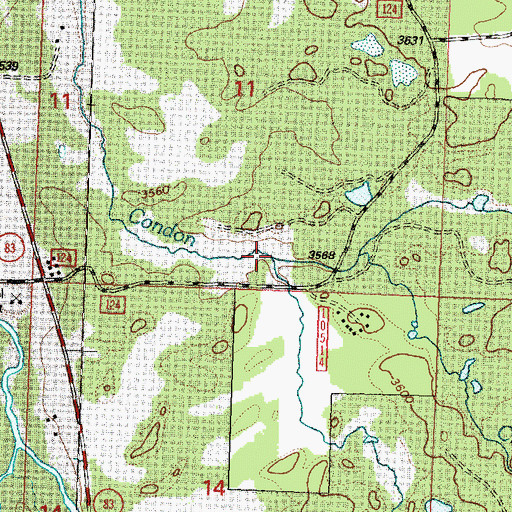 Topographic Map of Smith Creek, MT