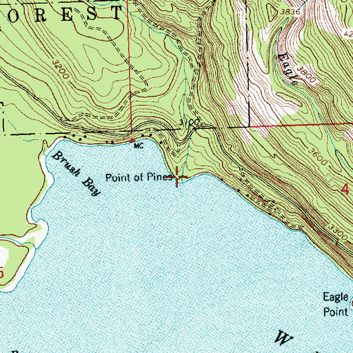 Topographic Map of Smith Creek, MT
