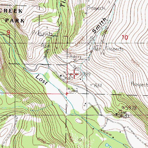 Topographic Map of Smith Gulch, MT