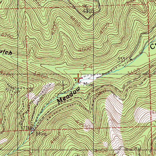 Topographic Map of Smith Gulch, MT