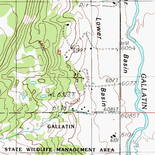 Topographic Map of Smith Ranch, MT