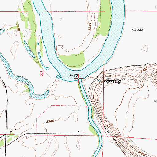 Topographic Map of Smith River, MT