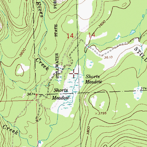 Topographic Map of Smoke Creek, MT