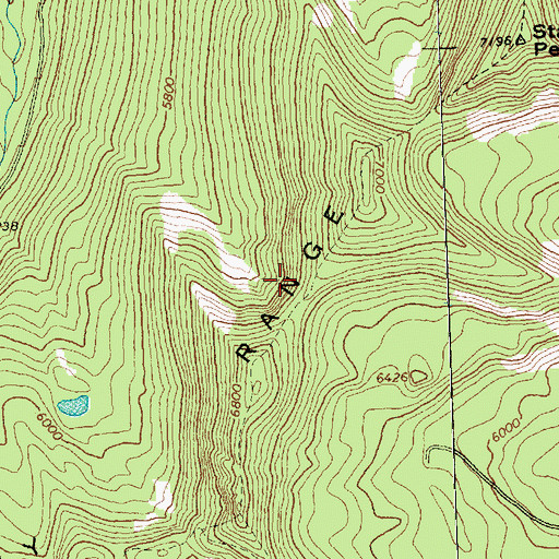 Topographic Map of Smoky Range, MT
