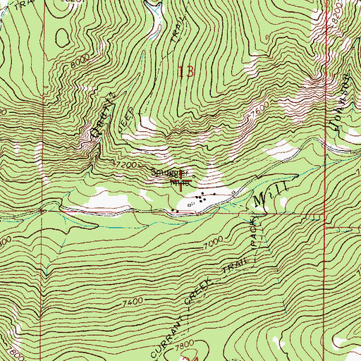 Topographic Map of Smuggler Mine, MT