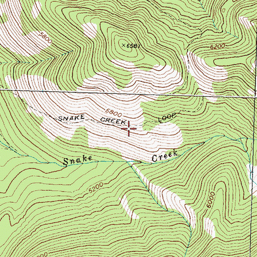 Topographic Map of Snake Creek Loop, MT