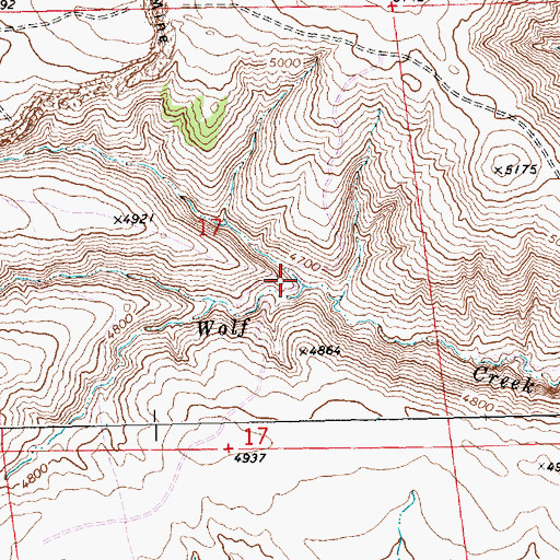 Topographic Map of Snake Gulch, MT