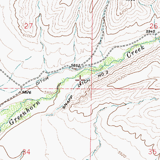Topographic Map of Snapp Ditch Number Two, MT