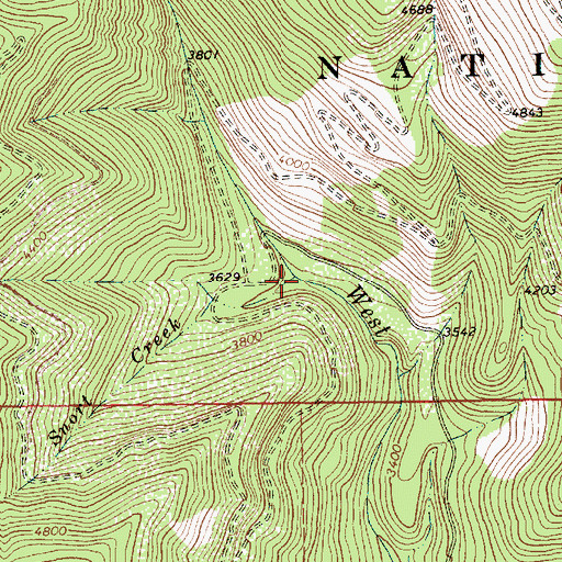 Topographic Map of Snort Creek, MT