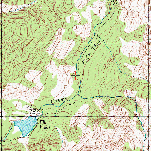 Topographic Map of Snow Creek, MT