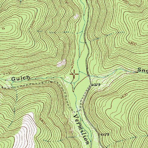 Topographic Map of Snow Gulch, MT