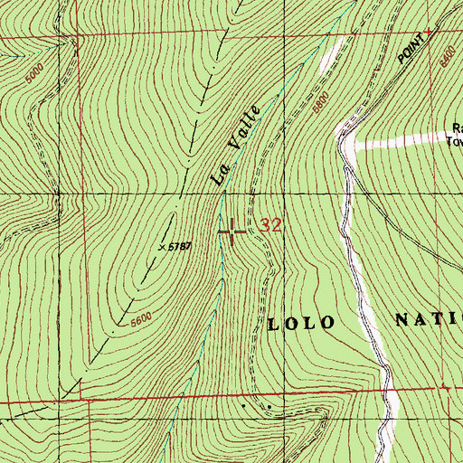 Topographic Map of Snow Park Ski Area, MT