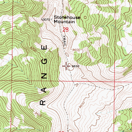 Topographic Map of Snowcrest Range, MT