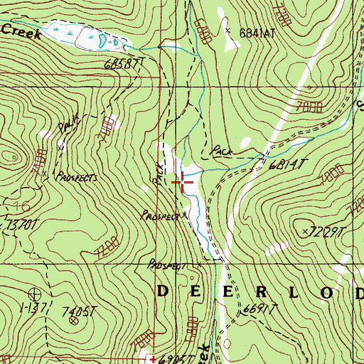 Topographic Map of Snowdrift Creek, MT