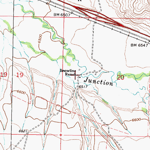 Topographic Map of Snowline Ranch, MT