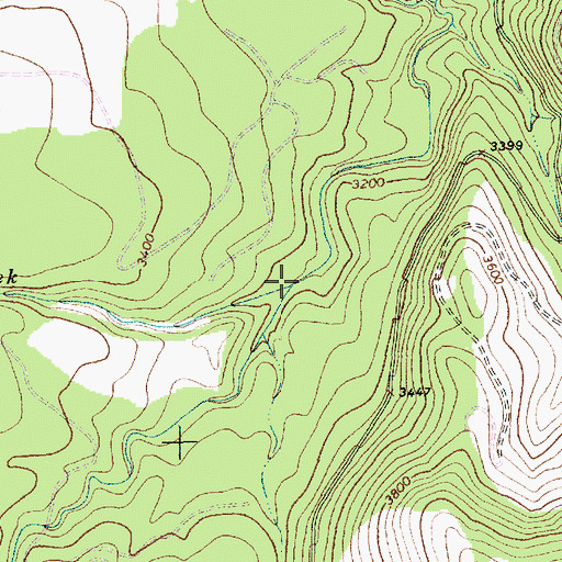 Topographic Map of Snowshoe Creek, MT