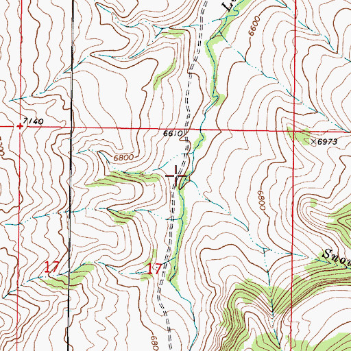 Topographic Map of Snowslide Creek, MT