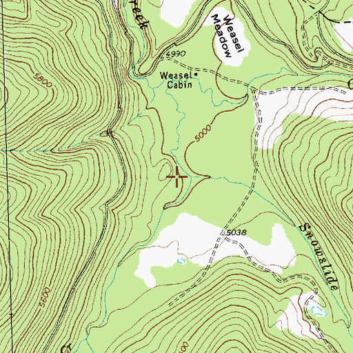 Topographic Map of Snowslide Creek, MT