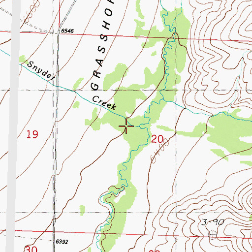Topographic Map of Snyder Creek, MT