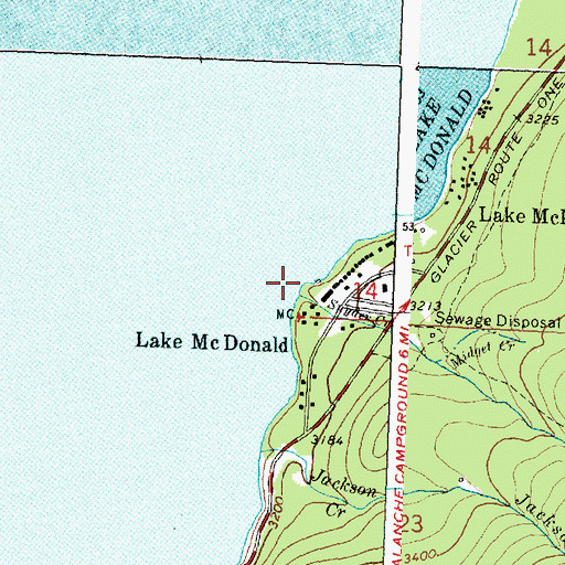 Topographic Map of Snyder Creek, MT