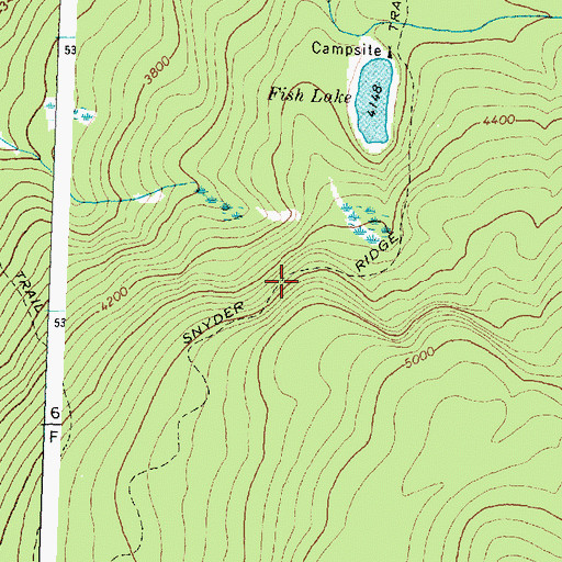Topographic Map of Snyder Ridge Trail, MT