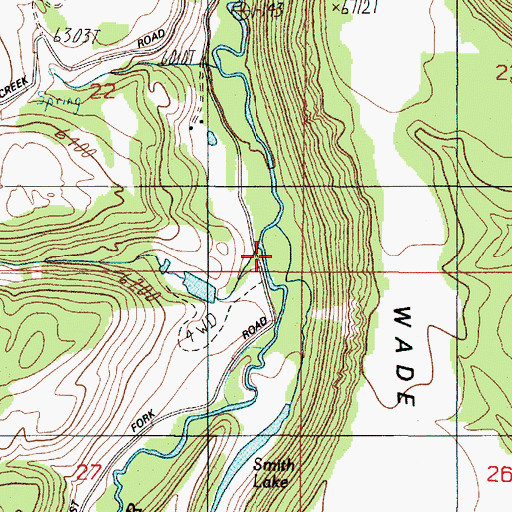 Topographic Map of Soap Creek, MT