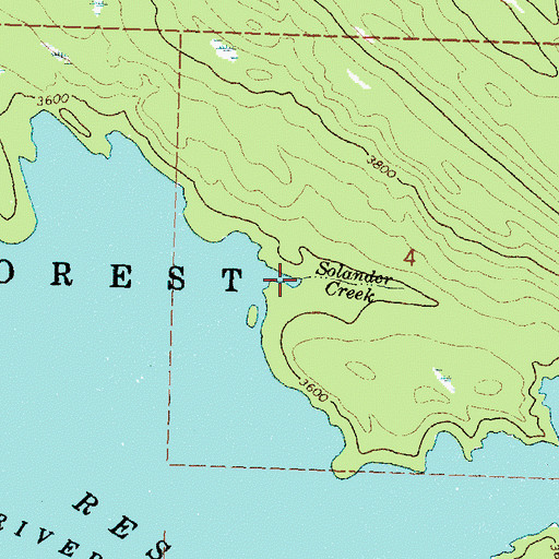 Topographic Map of Solander Creek, MT