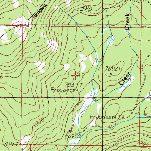 Topographic Map of Solar Mine, MT