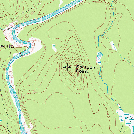 Topographic Map of Solitude Point, MT
