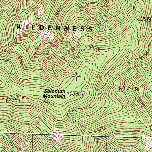 Topographic Map of Solomon Mountain, MT
