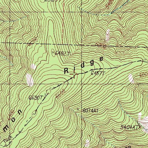 Topographic Map of Solomon Ridge Trail, MT