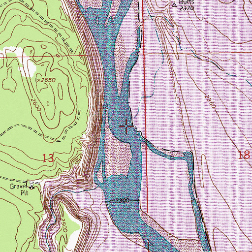 Topographic Map of Sophie Creek, MT