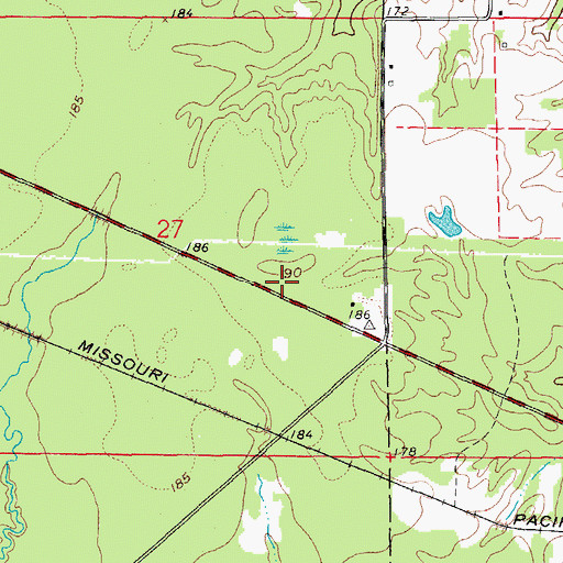 Topographic Map of Ruby School (historical), AR