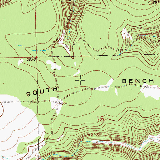 Topographic Map of South Bench, MT