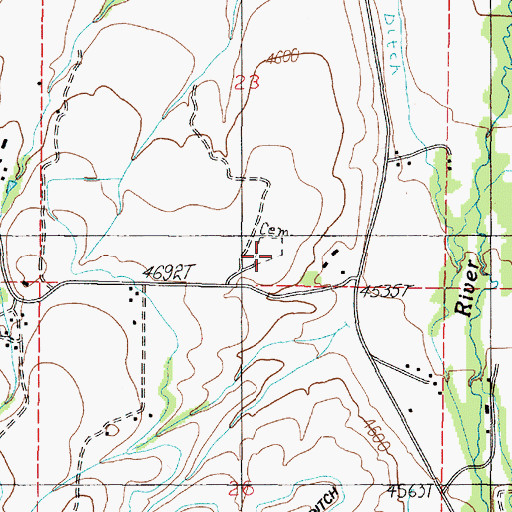 Topographic Map of South Boulder Cemetery, MT