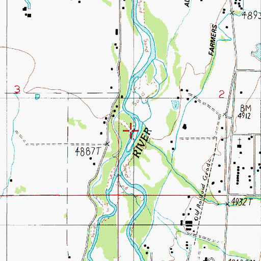 Topographic Map of South Cottonwood Creek, MT